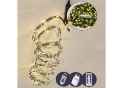 електрогірлянда пучок-роса 400 LED, 20 ліній по 2м., 8 режимів, USB, теплий біли...