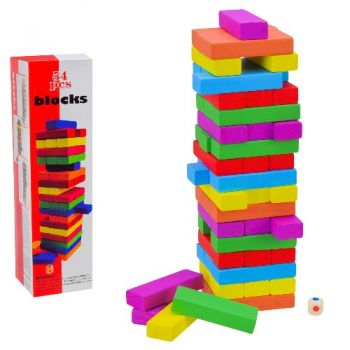 дерев`яна іграшка Вежа 54 блоки в кор. 29см.  WD13030  (30)