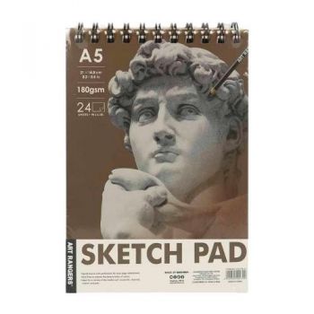 альбом Art Rangers для ескізів Sketch Pad А5/24арк., 180гр./м2, на спіралі  102.PB.01/122209  (96)