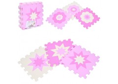 килимок Мозаїка EVA квіти/зірки 9 дет. (9мм., 30х30см.) в кул. 30х30х8см.  MR 12...