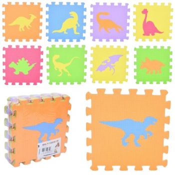 килимок Мозаїка EVA динозаври 9 дет. (9мм., 30х30см.) в кул. 30х30х8см.  MR 1274  (12)