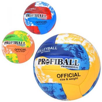 м`яч волейбольний офіц. розмір, ПУ, ручна робота, 18 панелей, 260-280гр., в кул.  1199АВС  (30)