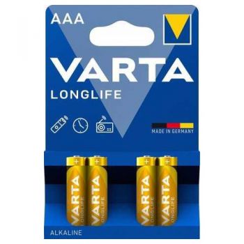 батарейка Varta LongLife LR 03  1x4 бліст.  (4/40)