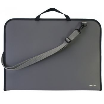 портфель Cool for shool пластиковий А3 на блискавці сірий з ручками  CF30006  (20)