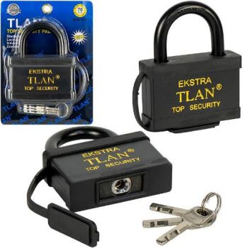 замок навісний 70мм. з гумовою кришкою  TLAN-70/124164  (72)