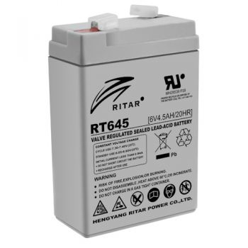 аккумулятор Ritar Gembrid 6V  4,5Ah свинцево-кислотний  RT645