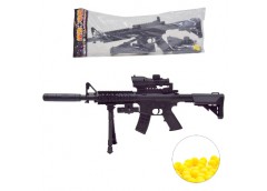 автомат з прицілом, лазер, кульки-гель, на батар. в кул. 58х24,5х7см.  М4-3  (30...