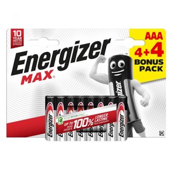 батарейка Energizer Max LR 03  4+4 бліст.  (8/96)