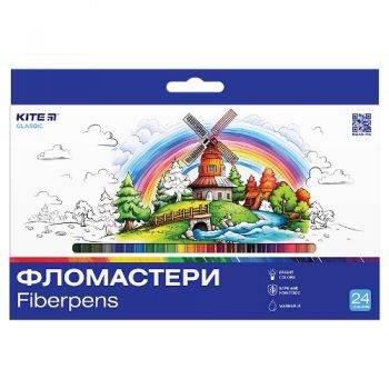 фломастери Kite Classic 24кол.  К-456  (12/96)