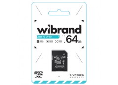 карта пам`яті Wibrand micro SDHC  64Gb Class10 + адаптер