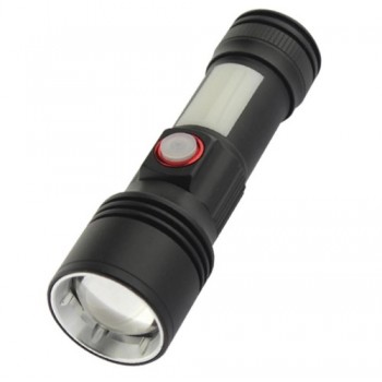 ліхтарик Quantum Adept ручний 10W LED zoom +COB  з USB  QM-FL1031