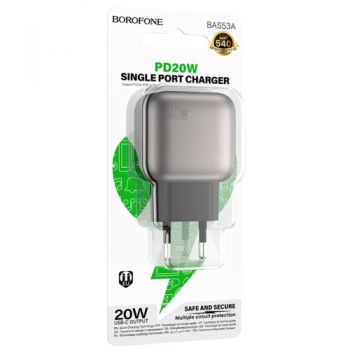 зарядний пристрій Borofone Absolute на 1 Type-C PD20W  BAS53A
