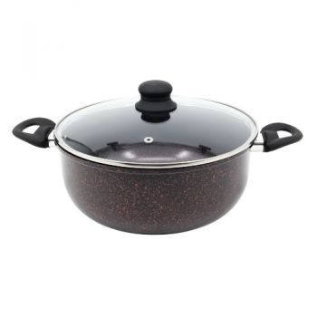 каструля A-Plus 24х11см. зі скляною кришкою  1102  (12)