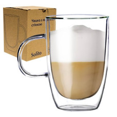 чашка з подвійною стінкою 370мл. Solito  201-13