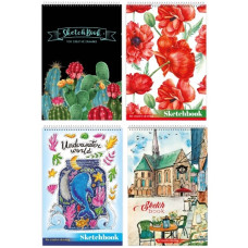 скетчбук Рюкзачок А5/30арк. на спіралі, карт. обкл., УФ-лак  СБ-2  (12)