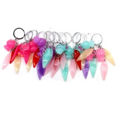 брелок пластиковий Кітті з листочком  3024  (12)