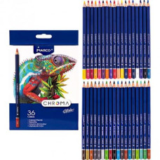 олівці кольор. Marco 8010- 36CB Chroma 36кол. шестигранні, карт. уп. заточ.  (4/48)