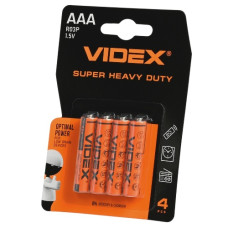 батарейка Videx R 03  1x4 на бліст.  (48/960)