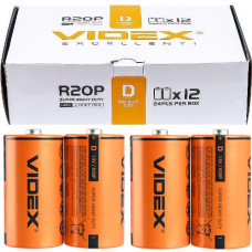 батарейка Videx R20  1x2 в кор.  (24/288)