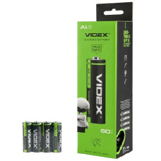 батарейка Videx Alkaline LR 6  1x4 кор.  (60/720)