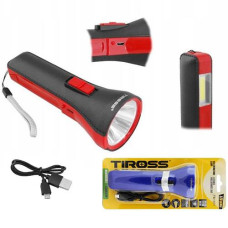 ліхтарик акум. Tiross 1W COB LED 1200мАч, зар. microUSB  TS1851  (120)