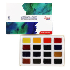 фарби акварельні ROSA Gallery "Класика" 16кол., кювета, картон  340204