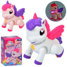 єдиноріг муз. 17см., світло, 2 режими, рухається, на батар. в кор. 12,5х18,5х10см.  RS-5172  (30)