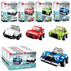 конструктор Sluban машинка 1:40, фігурка,від 157дет. в кор., 8шт. в дисп. 30х19х2м. М38 В1205 (64)