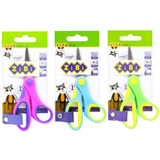 ножиці Zibi дитячі 126мм. ручки з гумовими вставками на бліст.  ZB.5005  (12/288)