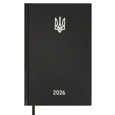щоденник Buromax AIRY чорний, датований на 2026 рік, А5, бумвініл  ВМ.21165-01  (1/20)