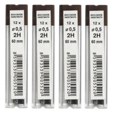 грифелі для мех. олівців Koh-i-Noor 0,5мм., 2Н, 12шт. в тубусі  4152 2Н  (12/120/6000)