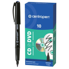 маркер Centropen 4606 для CD/DVD синій 1мм.   (10/200)