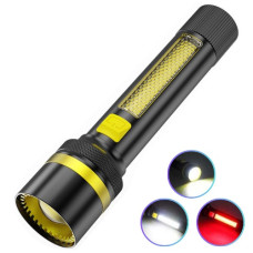 ліхтарик з Li-Ion акум., TG+COB(White+Red), ЗП Type-C, zoom  24094