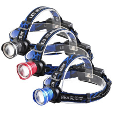 ліхтарик налобний на 2 акум. 18650, zoom, ЗП Type-C  RN-1622-T6