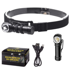 ліхтарик налобний на 1 акум. 14500, ЗП Type-C  6609-LED