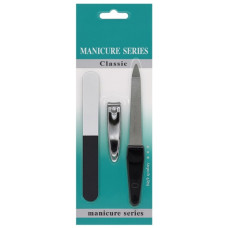 манік. набір 3 предм. (2 пилки + кусачки) на бліст.  303-2 (302-2)  (480)