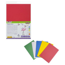 фоаміран Zibi з клейовим шаром А4  5арк./5кол., товщ. 2мм.  ZB.1844  (100)