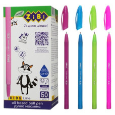 ручка Zibi Smile кульк. масл. синя 0,5мм.  ZB.2262-01  (50/1000)