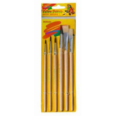 набір пензликів Peppy Pinto  6шт. щетина/поні №№ 2,4,6,8,10,12  АВ-6    (12/240)