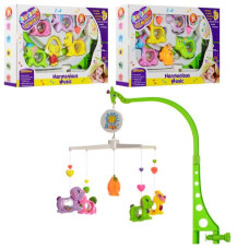 карусель на ліжко заводна, муз., в кор. 38,5х24х6,5см.см.  M 1245 U/R  (36)