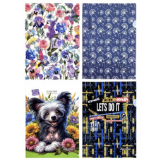 куточок Bourgeois пластиковий А4+, 160мкр., кольоровий друк  Р0212/.../0215  (20/500)