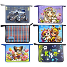 тека Bourgeois пластикова на блискавці А4+, 500мкр., кольоровий друк  Р0236/.../0247  (5/100)