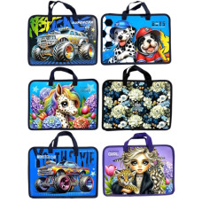 тека-портфель Bourgeois пластиковий з довгими широкими ручками А4, 500мкр.  Р0260/.../0265  (5/100)