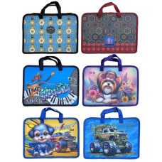 тека-портфель Bourgeois пластиковий з широкими ручками А4, 600мкр.  Р0222/.../0229  (5/100)