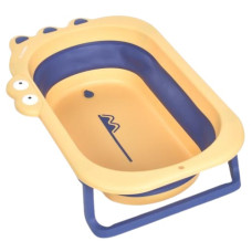 ванна дитяча 80х53,9х20,8см. силікон, складана, жовто-синя  ME 1141  (1)
