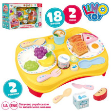 столик 35х25х12см. муз.,зв.,св., солодощі, фрукти, посуд, на бат. в кор. 45х29х13см M 4477 I UA (12)