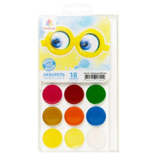 фарби акварельні Гамма (НВ) "Творчість" 18кол. пласт.кор. без пензлика  400104  (12)