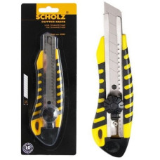 ніж трафаретний Scholz 18мм., гвинтовий фіксатор, мет. направляюча, прогумований  4521  (12)