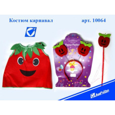 костюм карнавальный "Яблоко" (накидка, ободок, жезл) 54х46см.  10064