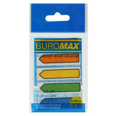 закладки Buromax пласт. з клейким шаром 45х12мм. 5кол.х20арк. неон асорті  ВМ.2304-98  (24/576)